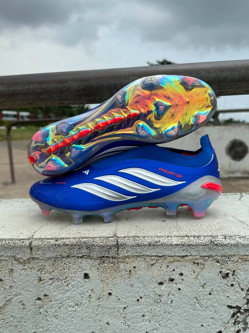 Adidas Football Boots — Blue / Multicolour Sole — owner-uploaded photo