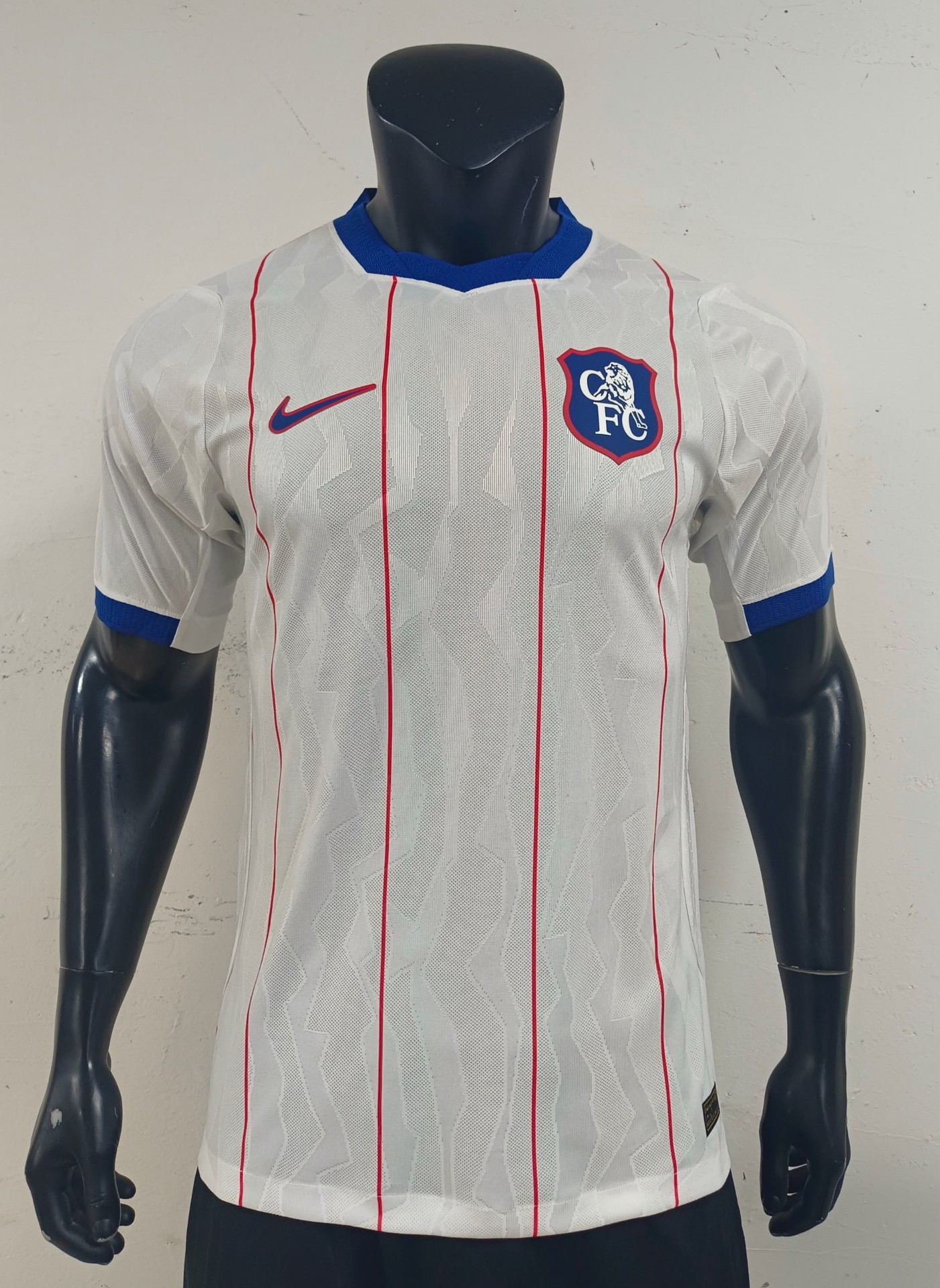 Chelsea Third Jersey — White / Red Pinstripes — owner-uploaded photo