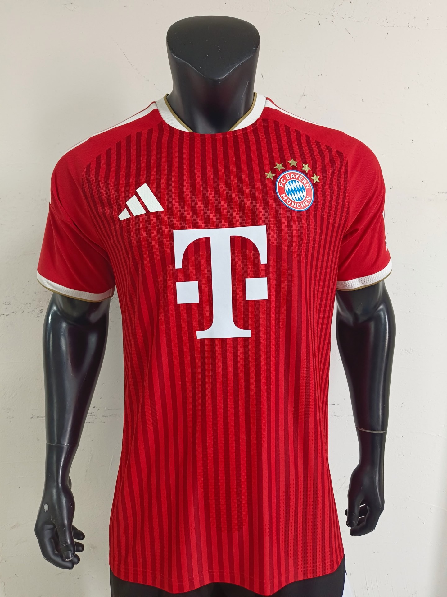 Bayern Munich Home Jersey — Red Stripes — owner-uploaded photo